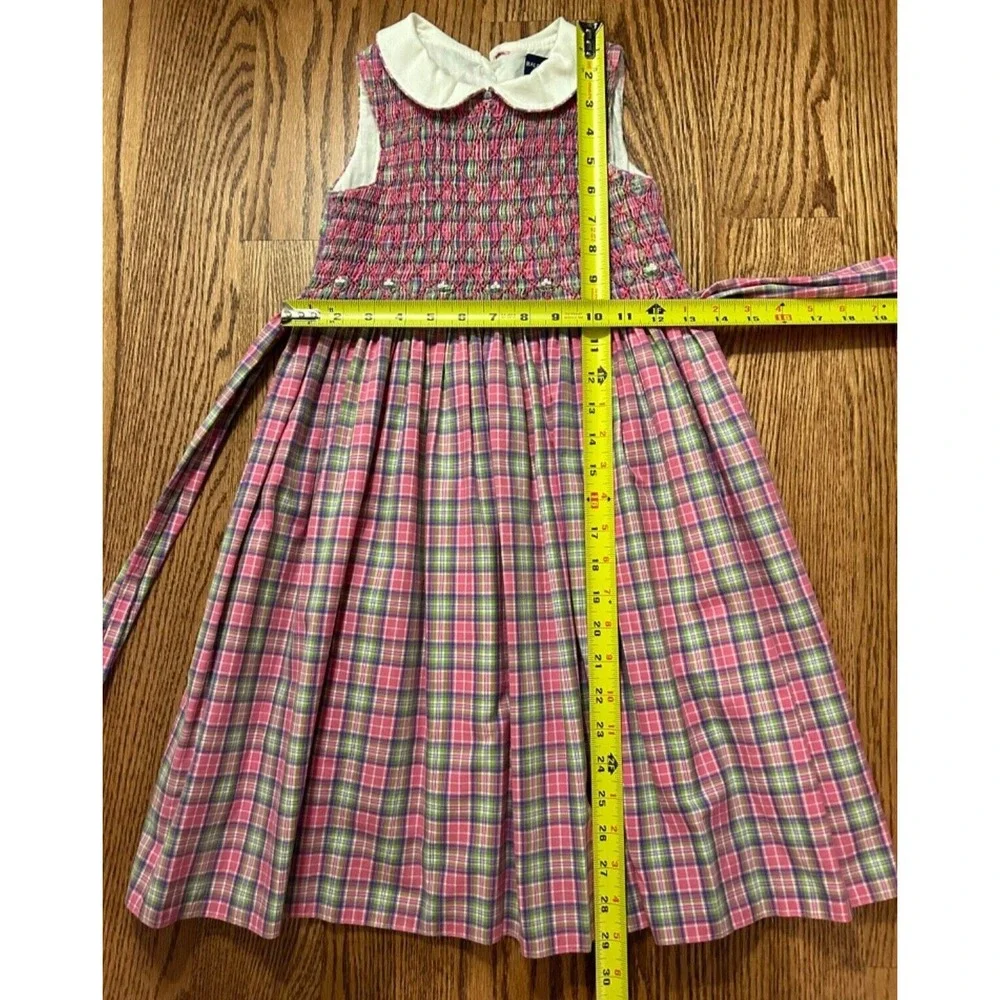 Ralph Lauren Girls Plaid Dress Rare Find size 5 Sleeveless 100% Cotton